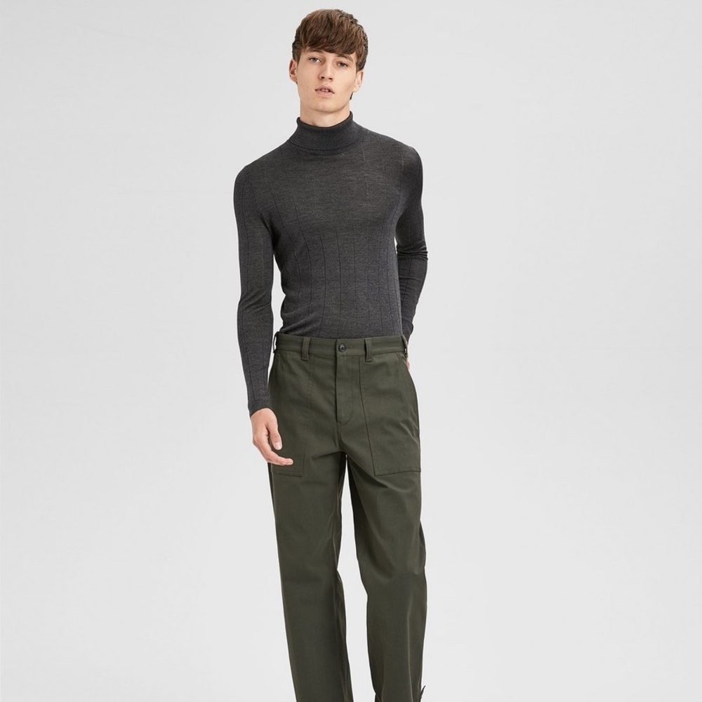Theory Silk-Cashmere Ribbed Turtleneck